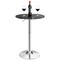 Costway 6PCS Round Bistro Bar Table Height Adjustable 360-degree Swivel White\Black